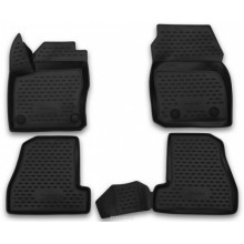 Коврики в салон SRTK Ford Focus 2 (2004-2011) резина черные 4 шт / PR.FD.FOC2.04G.02X26