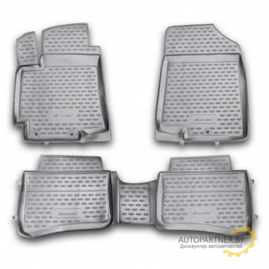 Коврики салона 3D Element KIA Rio 2011-2014 полиуретановые черные / NLC.3D.25.38.210h