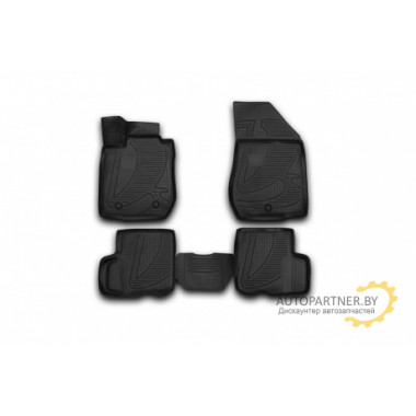 Коврики салона 3D Element LADA Largus 2012> полиуретановые черные 4 шт. / F620250E1