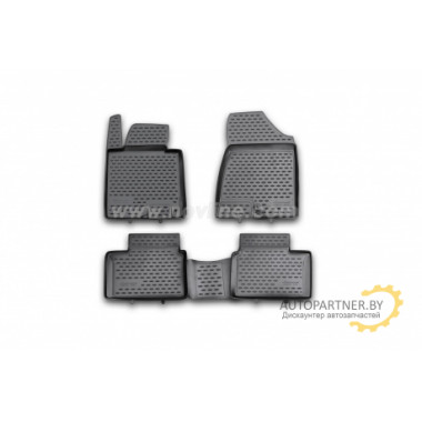 Коврики салона Element KIA Ceed 2012> полиуретановые черные 4 шт. / NLC.25.43.210