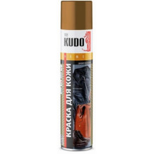 Краска-спрей KUDO для кожи коричневая 400мл / KU-5242