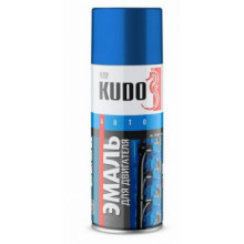 Краска для двигателя KUDO черная 520 мл / KU-5131
