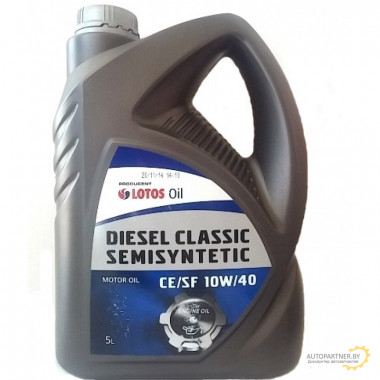 Моторное масло LOTOS DIESEL CLASSIC SEMISYNTETIC 10W-40 CE/SF 5L (5л)