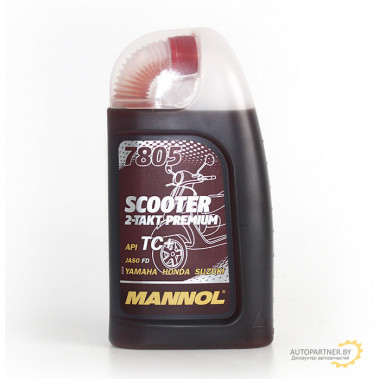 Моторное масло MANNOL 2-TAKT PREMIUM SCOOTER (!!!МОТОРНОЕ МАСЛО СНЯТО С ПРОИЗВОДСТВА!!!) / MN7805-05 (0.5л)  