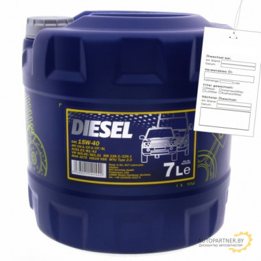 Моторное масло MANNOL DIESEL 15W40 / MN7402-7 (7л)
