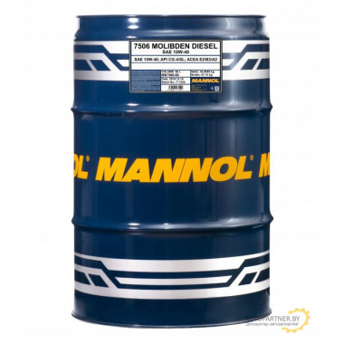 Моторное масло MANNOL MOLIBDEN DIESEL 10W40 (!!!МОТОРНОЕ МАСЛО СНЯТО С ПРОИЗВОДСТВА!!!) / MN7506-60 (60л)