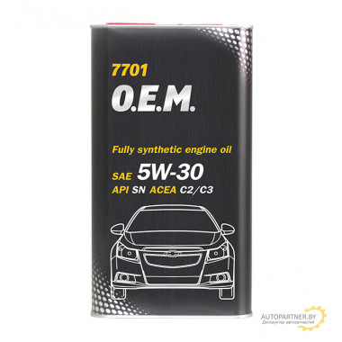 Моторное масло MANNOL FOR OPEL/CHEVROLET 7701 O.E.M. 5W30 / 98824 (4л)