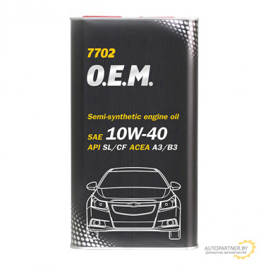 Моторное масло MANNOL 7702 O.E.M. FOR CHEVROLET OPEL 10W40 (!!!МОТОРНОЕ МАСЛО СНЯТО С ПРОИЗВОДСТВА!!!) / MN7702-1ME (1л)  