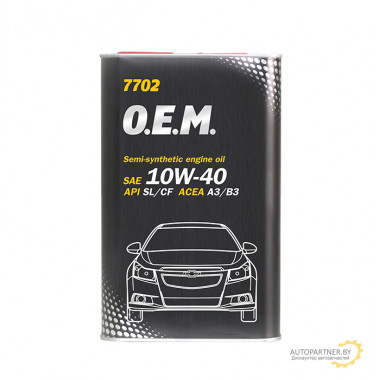 Моторное масло MANNOL 7702 O.E.M. FOR CHEVROLET OPEL 10W40 (!!!МОТОРНОЕ МАСЛО СНЯТО С ПРОИЗВОДСТВА!!!) / MN7702-4ME (4л)  