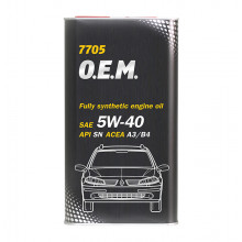 Моторное масло MANNOL FOR RENAULT NISSAN O.E.M. 7705 5W40 / 51960 (4л)