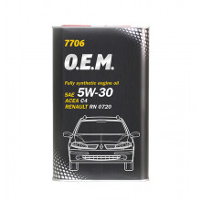 Моторное масло MANNOL FOR RENAULT NISSAN O.E.M. 7706 5W30 / 52208  (1л)