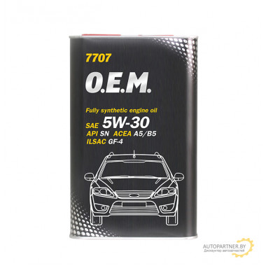 Моторное масло MANNOL FOR FORD/VOLVO 7707 O.E.M. / MN7707-1ME (1л)