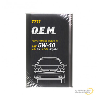 Моторное масло MANNOL OEM 7711 FOR DAEWOO GM 5W40 (!!!МОТОРНОЕ МАСЛО СНЯТО С ПРОИЗВОДСТВА!!!) / MN7711-1 (1л)