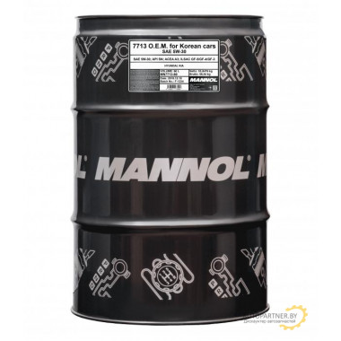 Моторное масло MANNOL FOR KOREAN CARS O.E.M. 7713 5W30 / MN7713-60 (60л)