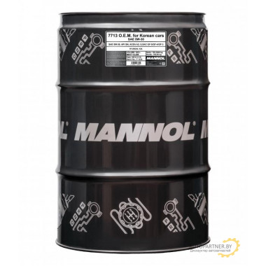 Моторное масло MANNOL FOR KOREAN CARS O.E.M. 7713 5W30 / MN7713-DR (208л)
