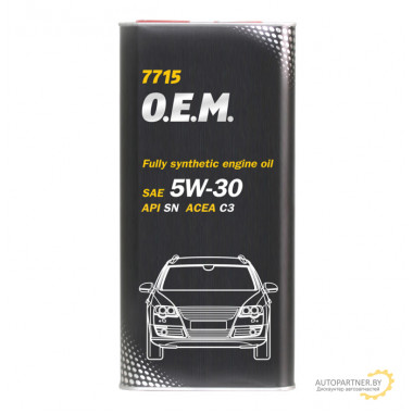 Моторное масло MANNOL FOR VAG O.E.M. 7715 LONGLIFE 504/507 5W30 / 99984 (5л)