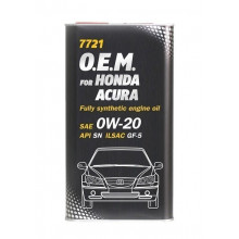 Моторное масло MANNOL FOR HONDA ACURA O.E.M. 7721 0W20 / MN7721-1ME (1л)