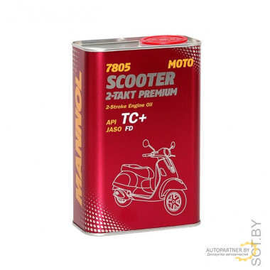 Моторное масло MANNOL 2-TAKT PREMIUM SCOOTER (!!!МОТОРНОЕ МАСЛО СНЯТО С ПРОИЗВОДСТВА!!!) / MN7805-1ME (1л)  