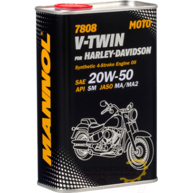 Моторное масло MANNOL 4-T for Harley Davidson 20W-50 SM 7808  1л METAL