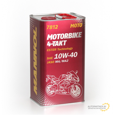 Моторное масло MANNOL 4-TAKT MOTORBIKE 10W40 / MN7812-4ME (4л)