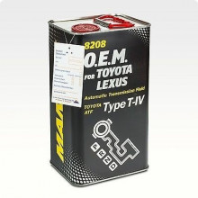 Трансмиссионное масло MANNOL 8208 ATF T-IV OEM for Toyota Lexus  4л METAL