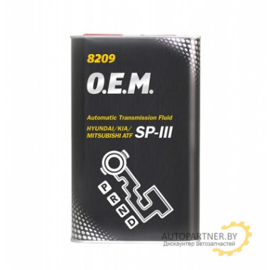 Жидкость гидравлическая MANNOL 8209 OEM ATF SP -III 4л METAL