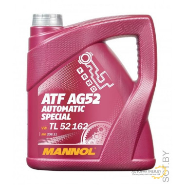 Трансмиссионное масло MANNOL ATF AG52 Automatic Special (VW, Audi) 4л.