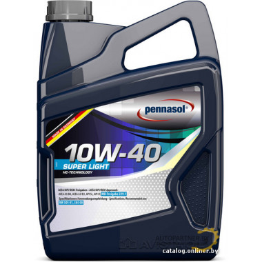 Моторное масло Pennasol Super Light 10W-40 (ВЫПУСКАЕТСЯ ПОД БРЕНДОМ AVISTA)