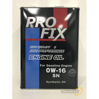 SN0W16C Масло моторное PROFIX Engine Oil For Gasoline 0W-16 4л