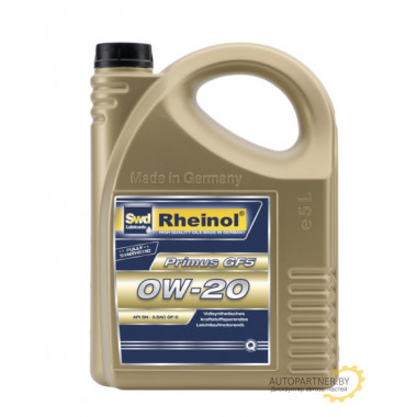Масло моторное синтетическое SwdRheinol Primus GF5 0W20, 4л