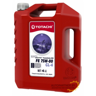 TOTACHI DENTO GEAR OIL SEMI-SYNTHETIC FE 75W-80 GL-4 4l