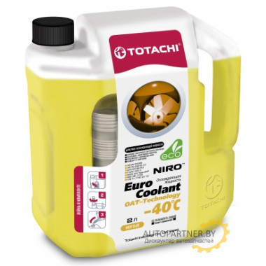 Антифриз Готовый TOTACHI NIRO EURO COOLANT OAT TECHNOLOGY -40°C Желтый 205л / 4589904923975