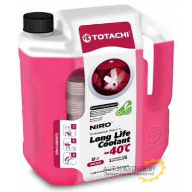 Антифриз Готовый TOTACHI NIRO LONG LIFE COOLANT RED -40°C Красный 2л / 4589904923999