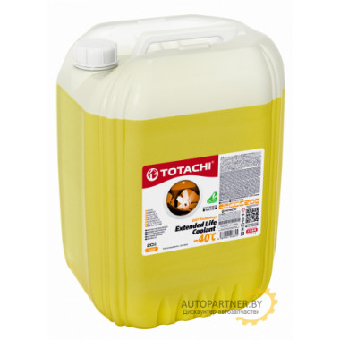 Антифриз Готовый TOTACHI EXTENDED LIFE COOLANT -40C Желтый 20л / 4589904926655