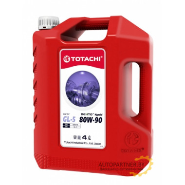 Минеральное трансмиссионное масло TOTACHI DENTO Hypoid Gear Oil GL-5 80W-90 4l