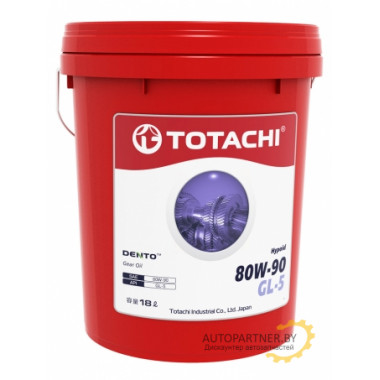 Минеральное трансмиссионное масло TOTACHI DENTO Hypoid Gear Oil GL-5 80W-90 18l