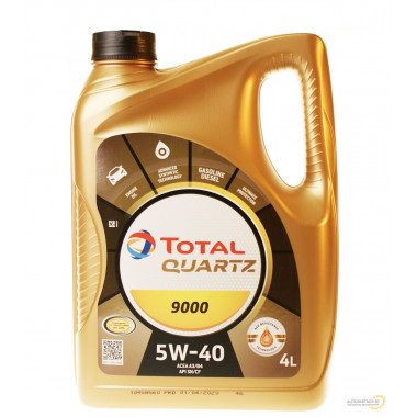 Моторное масло TOTAL QUARTZ 9000 5W40 / 213674 (4л)
