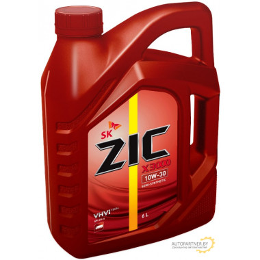 Моторное масло ZIC X3000 10W30 / 172600 (6л)
