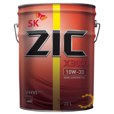 Моторное масло ZIC X3000 10W30 / 192600 (20л)