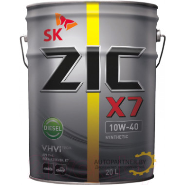 Моторное масло ZIC X7 DIESEL 10W40 / 192607 (20л)