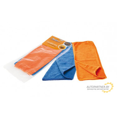 Набор салфеток из микрофибры, синяя и оранжевая AIRLINE (2 шт., 30*30 см) / AB-V-01