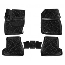 Ковры в салон AIRLINE (3D с подпят.) для Ford Focus III (2011-) компл. 5 шт., выс. борт, полимер., черн. / ACM-PS-29