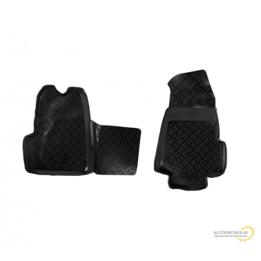 Ковры в салон AIRLINE перед. для Ford Transit V (06-14) (МКПП) компл. 2 шт., выс. борт, полимерн., черн. / ACM-PS-32