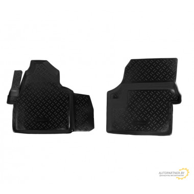 Ковры в салон AIRLINE перед. для Mercedes-Benz Sprinter (W906) /VW Crafter (06-) компл. 2 шт., выс. борт, полимер., черн. / ACM-PS-44