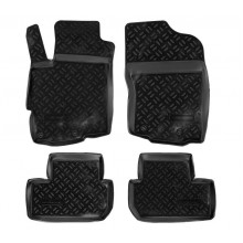 Ковры в салон AIRLINE для Mitsubishi Lancer X (07-) компл. 4 шт., выс. борт, полимер., черн. / ACM-PS-47