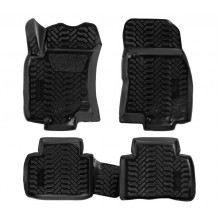Ковры в салон AIRLINE (3D с подпят.) для Nissan X-Trail (T32) (14-) компл. 4 шт., выс. борт, полимер., черн. / ACM-PS-50