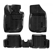 Ковры в салон AIRLINE (3D с подпят.) для Renault Duster 2WD (11-15) компл. 4 шт., выс. борт, полимер., черн. / ACM-PS-53