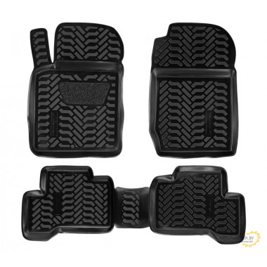 Ковры в салон AIRLINE (3D с подпят.) для Suzuki Grand Vitara (5 дв.) (05-, 12-) компл. 4 шт., выс. борт, полимер., черн. / ACM-PS-63