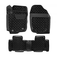 Ковры в салон AIRLINE (3D с подпят.) для Toyota RAV4 (2013-) компл. 4 шт., (крепеж), выс. борт, полимер., черн. / ACM-PS-67
