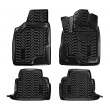 Ковры в салон AIRLINE (3D с подпят.) для Toyota Harrier 2WD (RHD) (03-13)  компл. 4 шт., выс. борт, полимер., черн. / ACM-PS-70